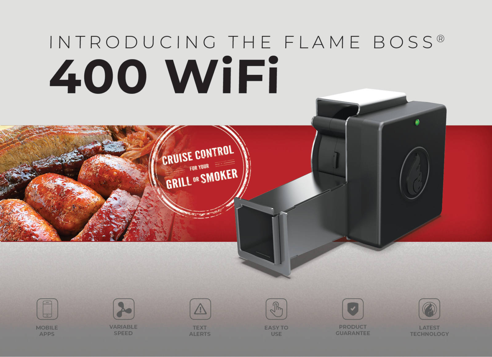 Flame Boss 400-WiFi Universal Smoker Controller Kit - Flame Boss